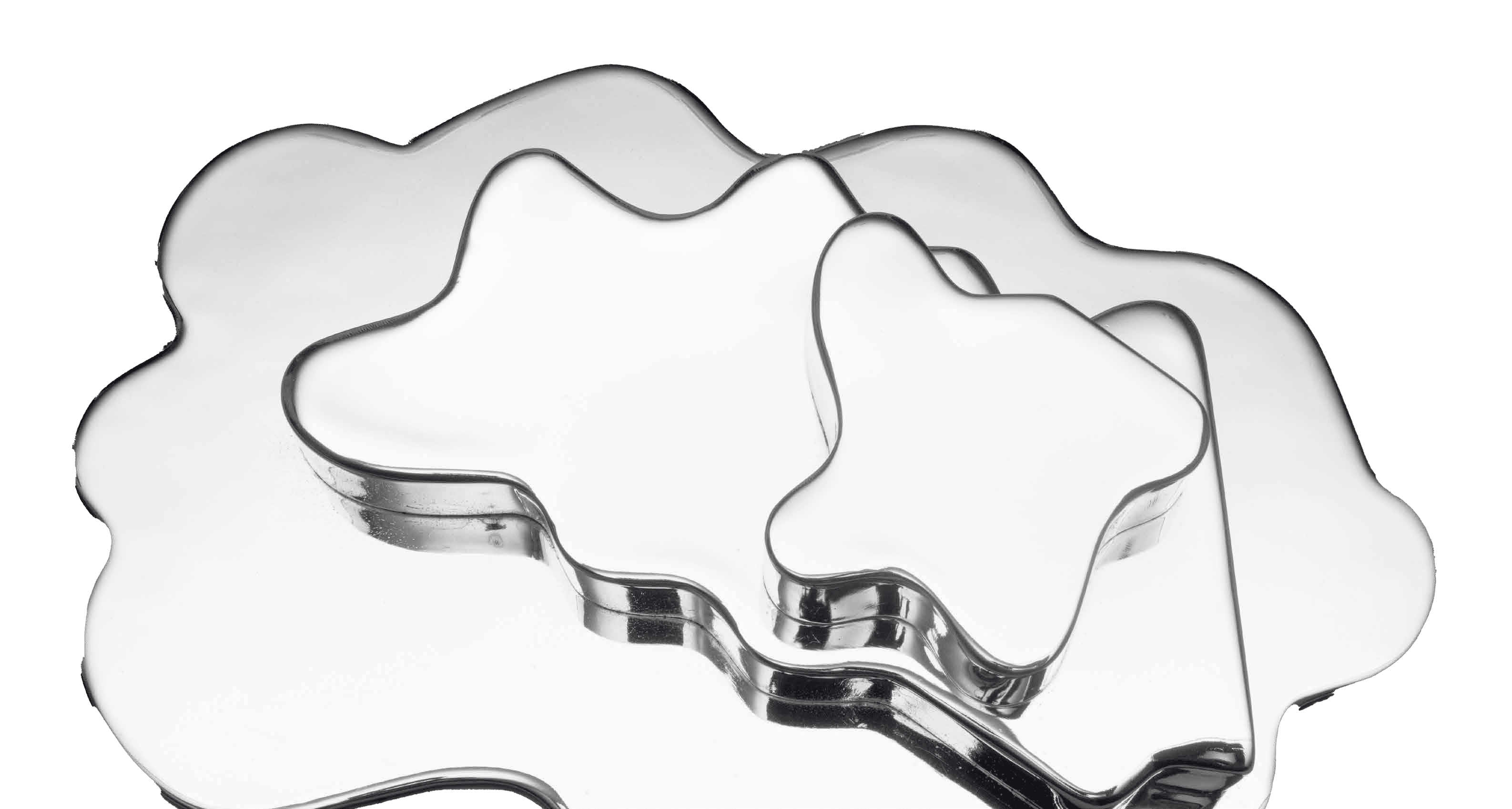 Polished steel sculpture